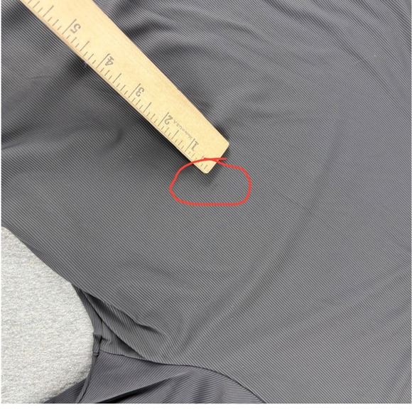 ZYIA Active Shirt Mens Large Gray Ribbed Loose Athletic Training Short Sleeve - Picture 5 of 9